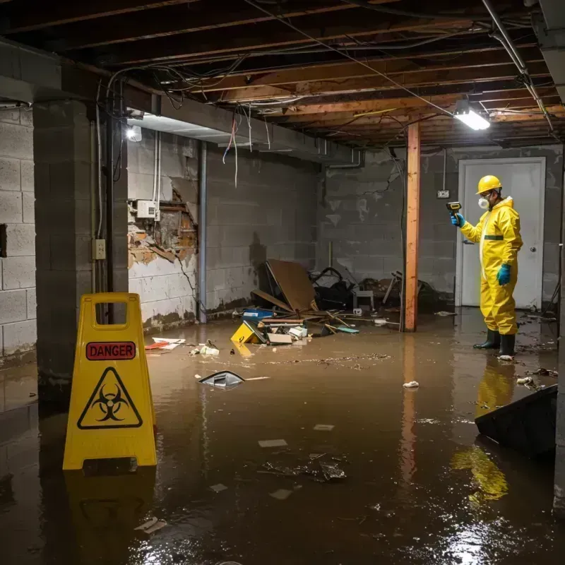 Flooded Basement Electrical Hazard in Browntown, PA Property